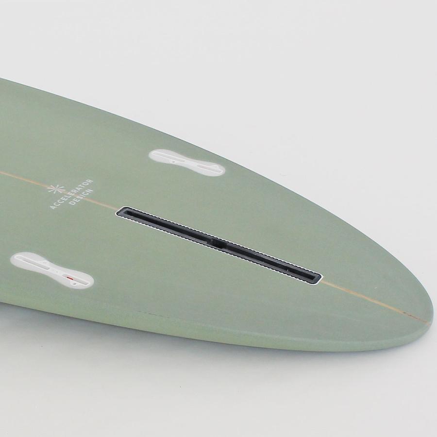 The Accelerator Design PU 7'0"  MID HOMY モスグリーン シングルボックス FCS2ツインフィン ラウンドピンテール アクセルレーター サーフボード  デッキコンケ | ブランド登録なし | 07