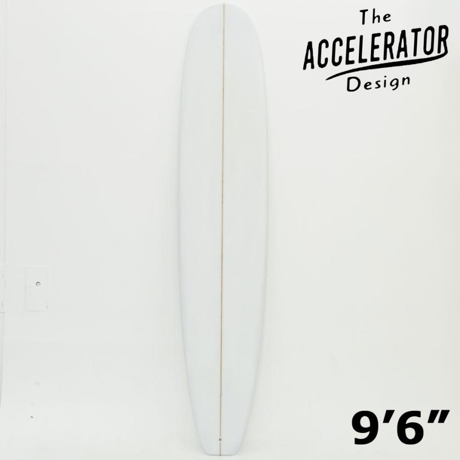 Accelerator PU LONG BOARD 9'6" クリア ラウンド ピン アクセルレーター グレー サーフボード  デッキコンケーブ FCSIIフィン付 | サーパス