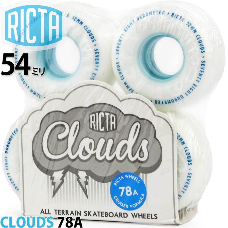 Ricta 54mm 78a スケボー ソフト ウィール リクタ  Clouds Skateboard Wheels スケートボード スケボーウィール ストリート パーク タイヤ クルーザー | 