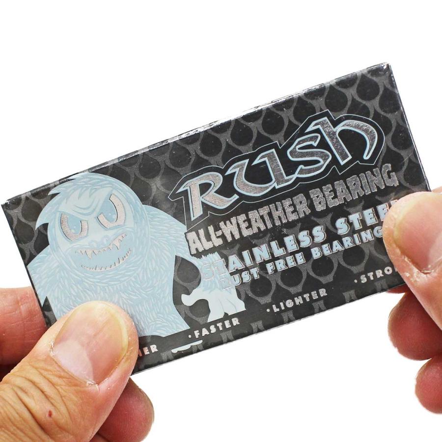 ラッシュ スケボー ベアリング パーツ Rush All Weather Stainless Steel Bearings ABEC7 スケートボード ステンレス 錆びに強い オイル 8個セット | ブランド登録なし | 01