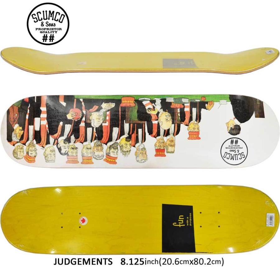 クリアランスsale 期間限定 Scumco Sons スケボー デッキ 8 125 インチ スカムコ アンド サンズ スケートボード Judgements 初心者 人気 ブランド おすすめ かっこいい Materialworldblog Com