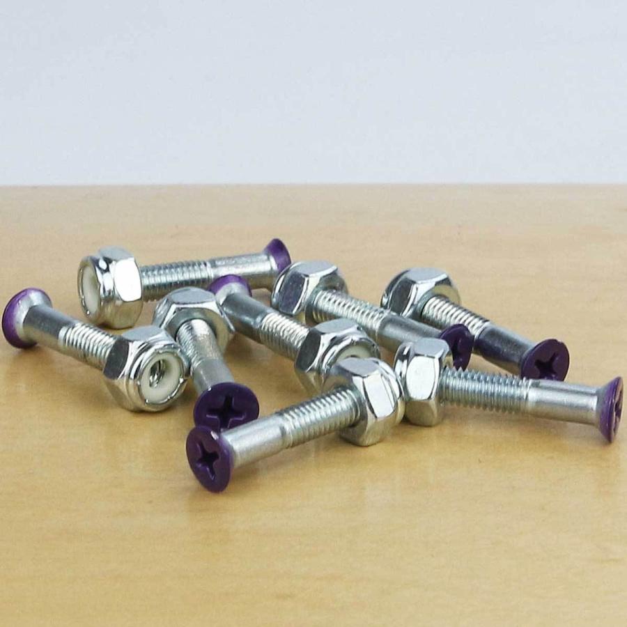 ショーティーズ 1インチ パープル スケボー パーツ ボルト ナット プラス ネジ スケートボード ハードウェア 8本 セット Shortys Skateboard Parts Phillips | ブランド登録なし | 01