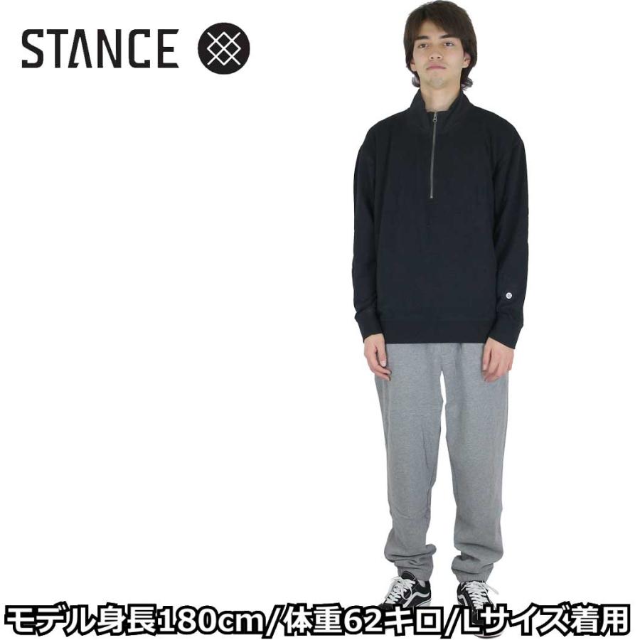 スタンス Stance SHELTER 1/2 ZIP CREW シェルターハーフジップ スウェット クルー 男女兼用 男性 女性 メンズ レディース ブランド 部屋着 トレーニング | STANCE | 01