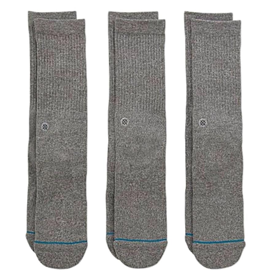 スタンス ソックス Stance Socks 靴下 Icon Grey Heather 3足セット メンズ L 25.5-29.0cm | STANCE | 01