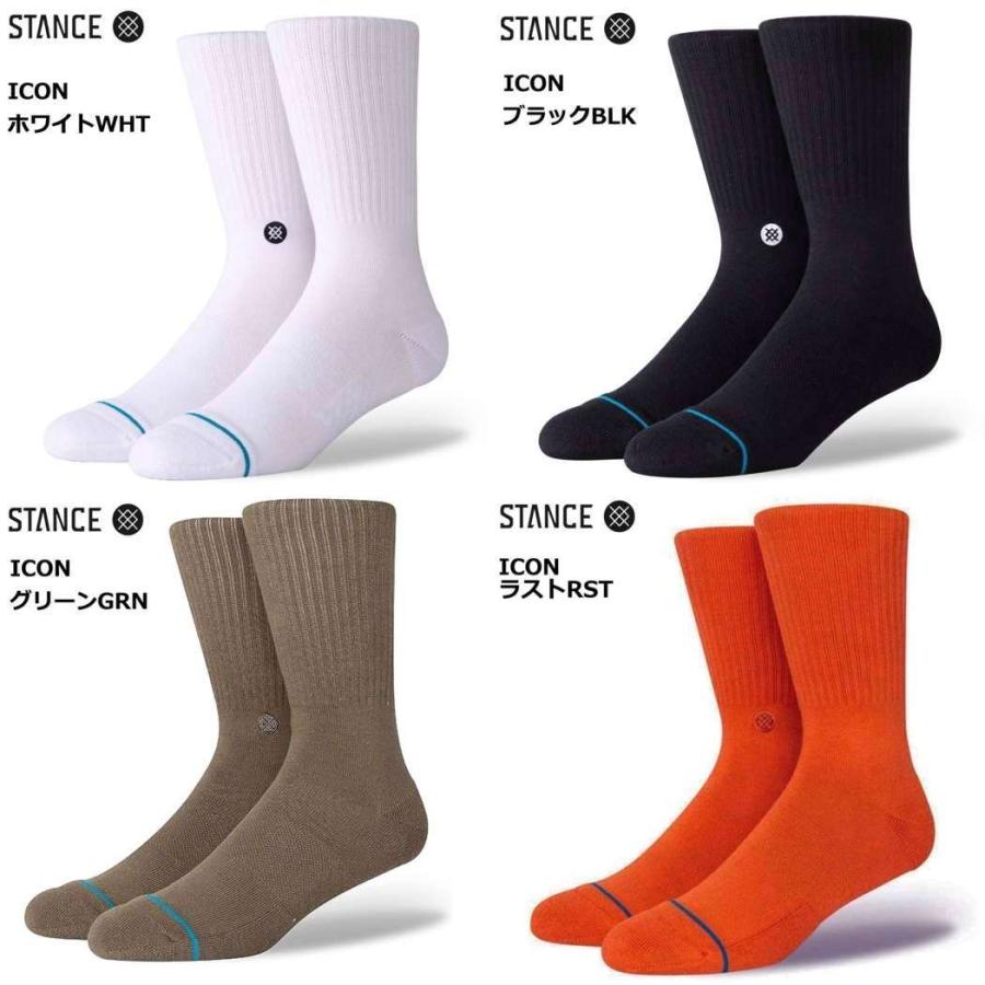 Stance スタンス アイコン Stance Socks Icon メンズ レディース L 25.5-29.0cm 大定番 メンズ 靴下 ギフト 男性 彼氏 女性 彼女 プレゼント 贈り物 | STANCE | 01