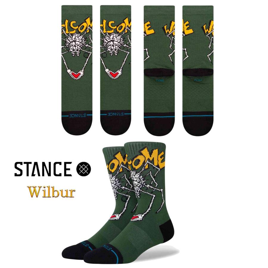 Stance スタンス Welcome Skelly Wilbur スタンスソックス Stance Socks ウェルカム スケートボード 限定モデル ギフト 男性 彼氏 プレゼント 贈り物 普段履き | STANCE | 02