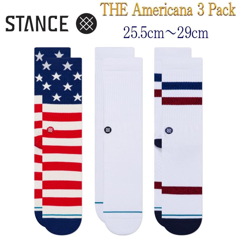 スタンス ソックス ザ アメリカーナ Stance Socks The Americana 3 Pack メンズ L 25.5-29.0cm 靴下 | STANCE