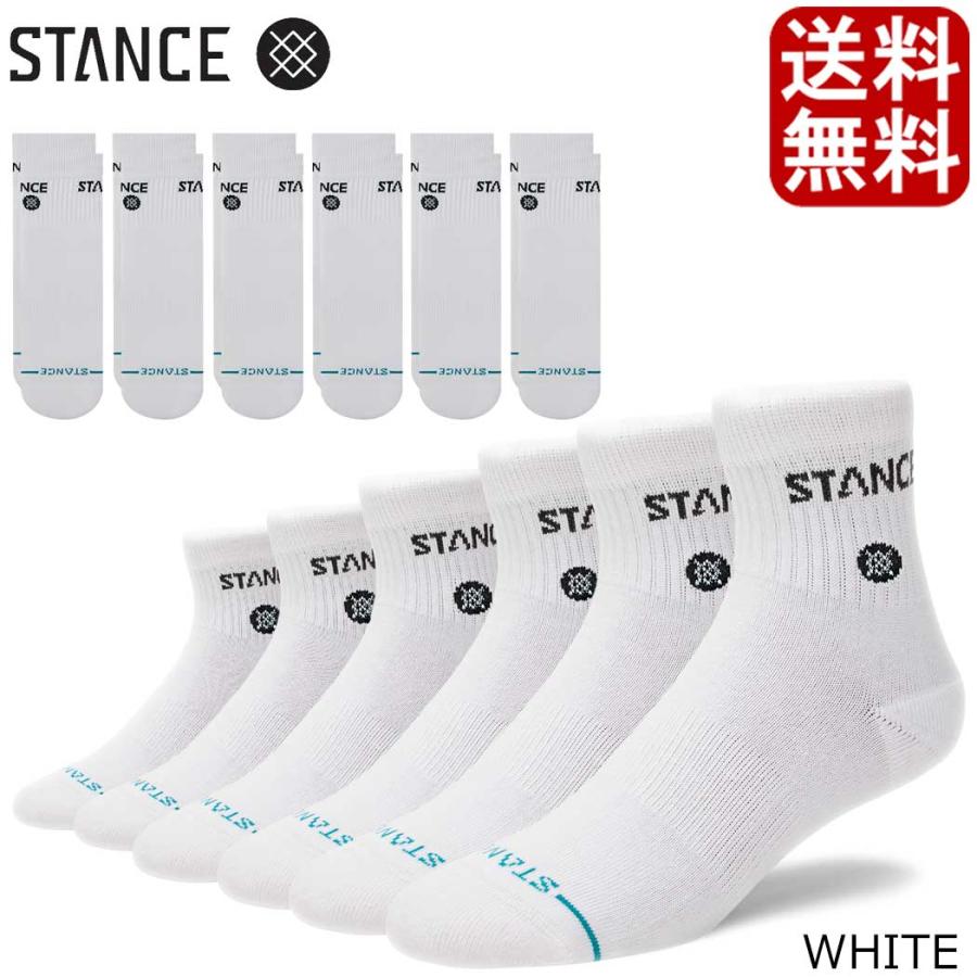 STANCE スタンス ソックス 6足セット ORIGIN QTR 6PACK オリジン クォーターソックス くるぶし丈 ショートソックス 靴下 無地 シンプル まとめ買い スポーツ メ | STANCE | 01