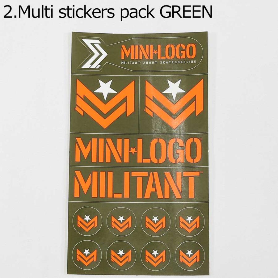 ミニロゴ スケボー ステッカー MINI LOGO MULTI STICKERS PACK 13枚セット シール デカール スケートボード スケボーステッカー 人気 ブランド おすすめ | ブランド登録なし | 02