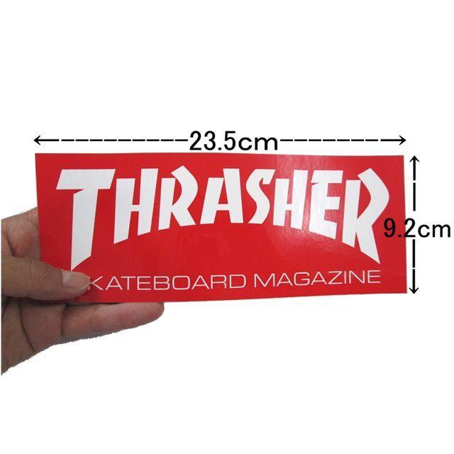 最大64 オフ Thrasher スラッシャー Skateboard Magazine ロゴステッカー ラージ 縦9 2cm 横23 5cm スケートボード スケボー Sk8 ステッカー Materialworldblog Com
