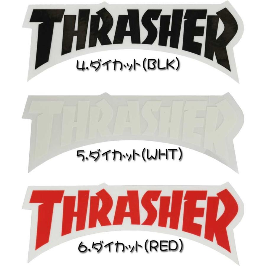 スラッシャー ステッカー Thrasher スケートボード スケボー マガジン ファイヤー ロゴ ゴートフレーム かっこいい 車 バイク おしゃれ | THRASHER | 03