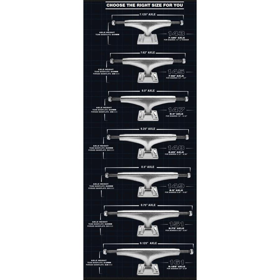 サンダー スケボー トラック チームエディションポリッシュ 143 145 147 148 Thunder Trucks Team Editions Polish Trucks 2個セット 足回り スケートボード | DELUXE | 16
