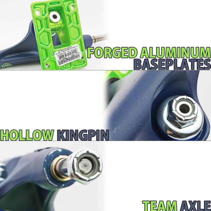 サンダー 147 スケボー トラック ライト ノーザン ネイビーブルー Thunder Lights Skateboard Truck Navy Blue Forged Baseplate Hollow Kingpin スケートボード | DELUXE | 07