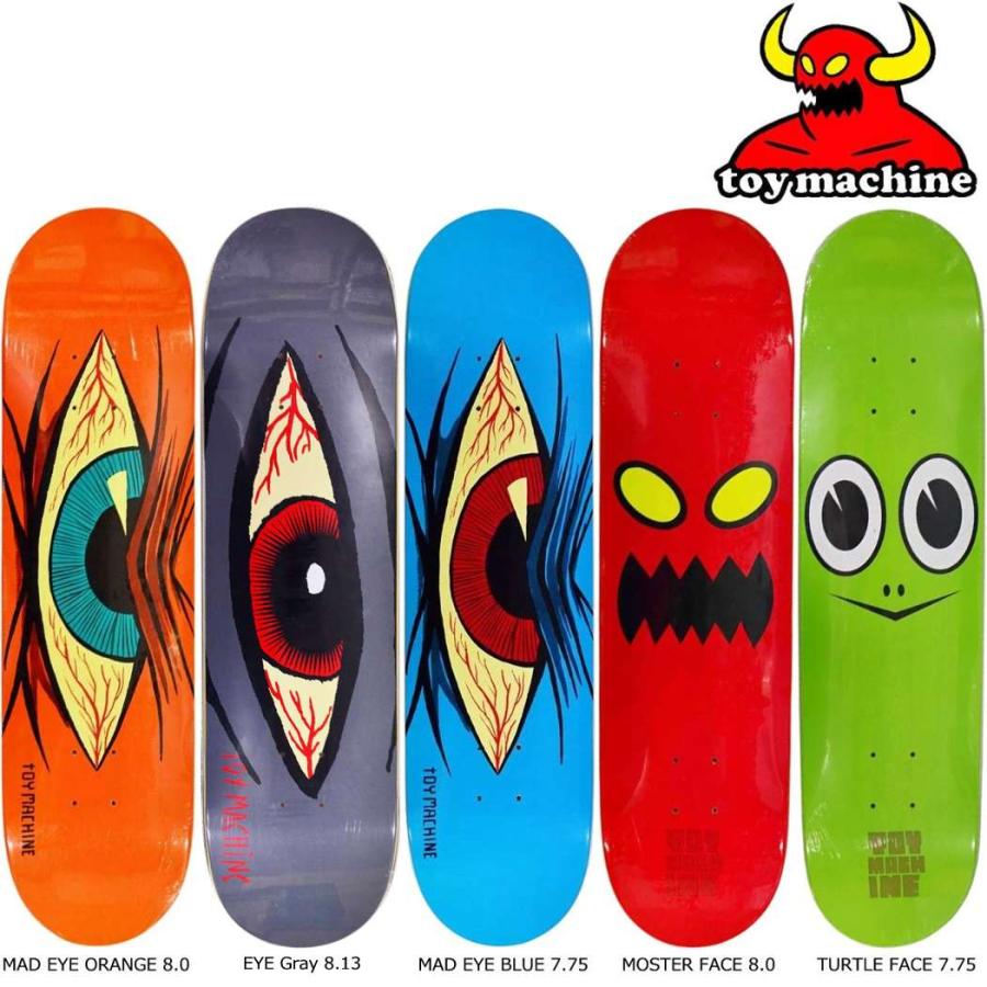 スケボー デッキ スケートボード モンスター TOY MACHINE トイマシーン MAD EYE BLOOD SHOT MOSTER FACE  TURTLE FACE 7.75 8.0 8.125 スケボーデッキ 板 プロ 初 : toyma-102 : カットバック スケートボード専門店 - 