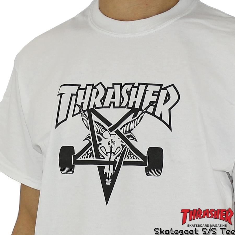 Tシャツ 半袖 スラッシャー THRASHER tシャツ Skategoat S/S Tee (White) スケートゴート スケートボード スケボー | THRASHER | 02