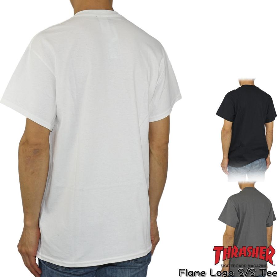 Tシャツ 半袖 スラッシャー THRASHER tシャツ Flame Logo S/S Tee (WHT・BLK・Charcoal Gray) フレーム ファイヤーパターン | THRASHER | 04
