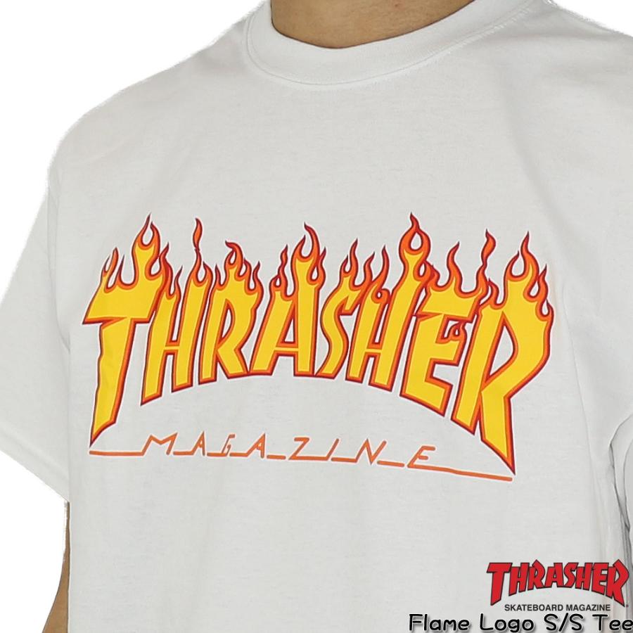 Tシャツ 半袖 スラッシャー THRASHER tシャツ Flame Logo S/S Tee (WHT・BLK・Charcoal Gray) フレーム ファイヤーパターン | THRASHER | 05