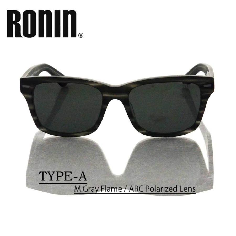 ロニン サングラス タイプエー Ronin Eyewear TYPE A Polarized Lens 笹 Matte Gray Flame ARコート UVカット 偏光レンズ 人気 かっこいい ブランド | ブランド登録なし | 02
