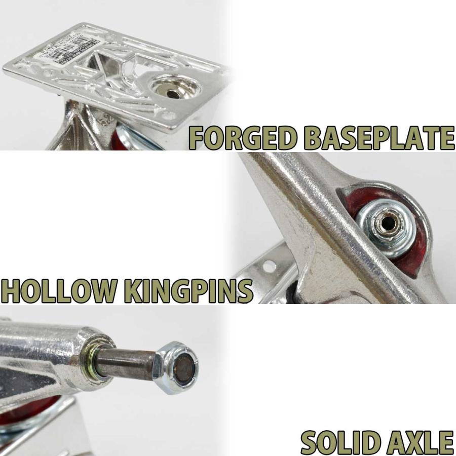 ベンチャー 5.2 LO VL スケボー トラック Venture Trucks V Light All Silver スケートボード スケボートラック パーツ 中空 軽量 足回り | DELUXE | 08