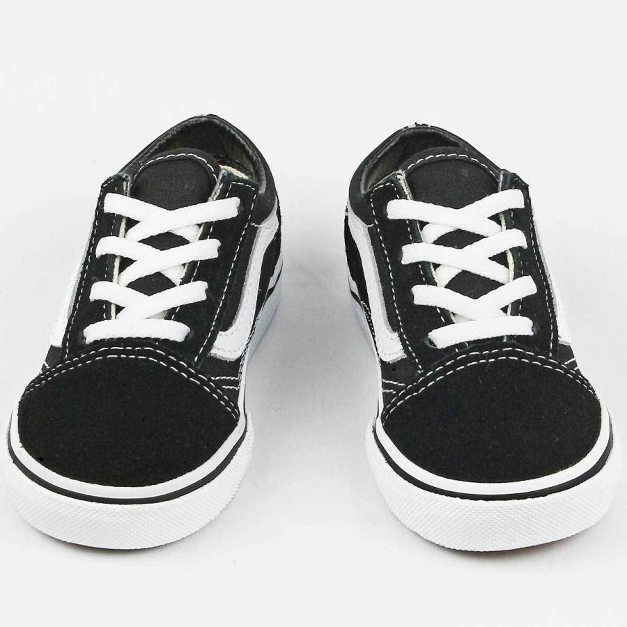 USA企画 バンズ キッズ 14.5-17.5cm オールドスクール ブラック Vans Toddler Old Skool Black キャンバス スエード スケボー スケートボード シューズ 子供 靴｜cutback2｜04