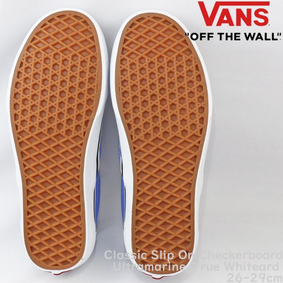 バンズ スリッポン チェック Vans Classic Slip On Checkerboard ブルー/ホワイト メンズ ブランド クラシック スニーカー メンズ USA企画｜cutback2｜06