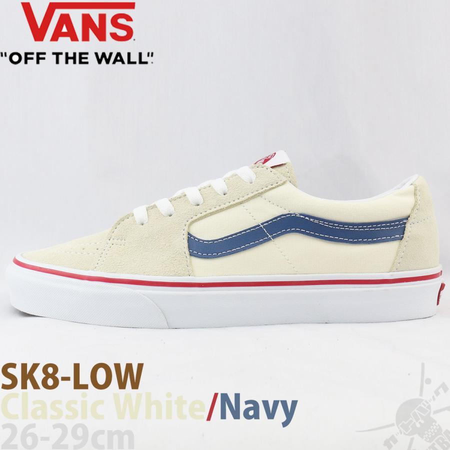 VANS バンズ スニーカー Vans Sk8 Low Classic White/Navy 26