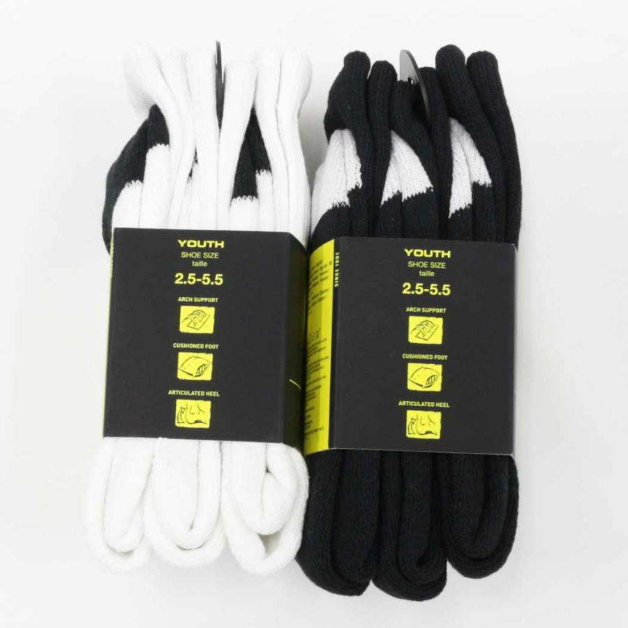 ボルコム フルストーンソックス 3足パック Volcom Big Boys Full Stone Sock 3 Pack  ブラック BLK ホワイト WHITE アウトドア サーフフィン 靴下 3足入り | VOLCOM | 04