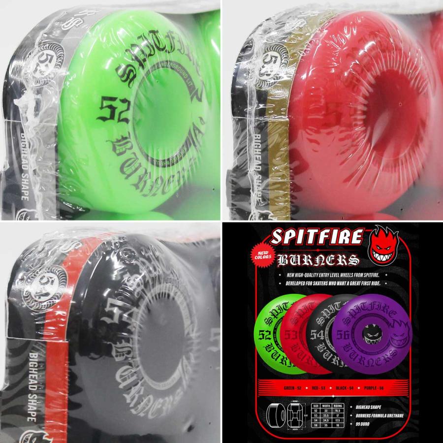スピットファイア Burners 99D Bigheadl スケボー ウィール Spitfire Wheels Burners Colors 52 53 54 56ｍｍ スケートボード ハード ストリート パーク タイヤ | SPITFIRE WHEELS | 11