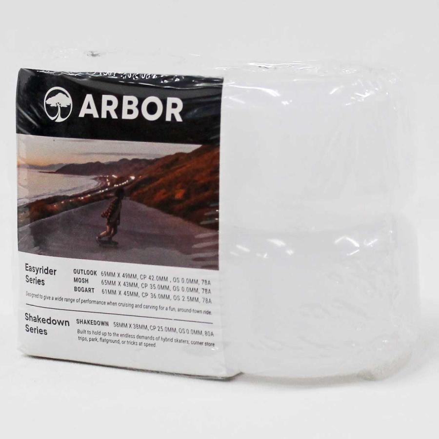 アーバー 58ｍｍ 80A スケボー ソフトウィール Arbor Shakedown White Wheel スケートボード クロスカットフォーミュラ ソフト タイヤ | Arbor | 01