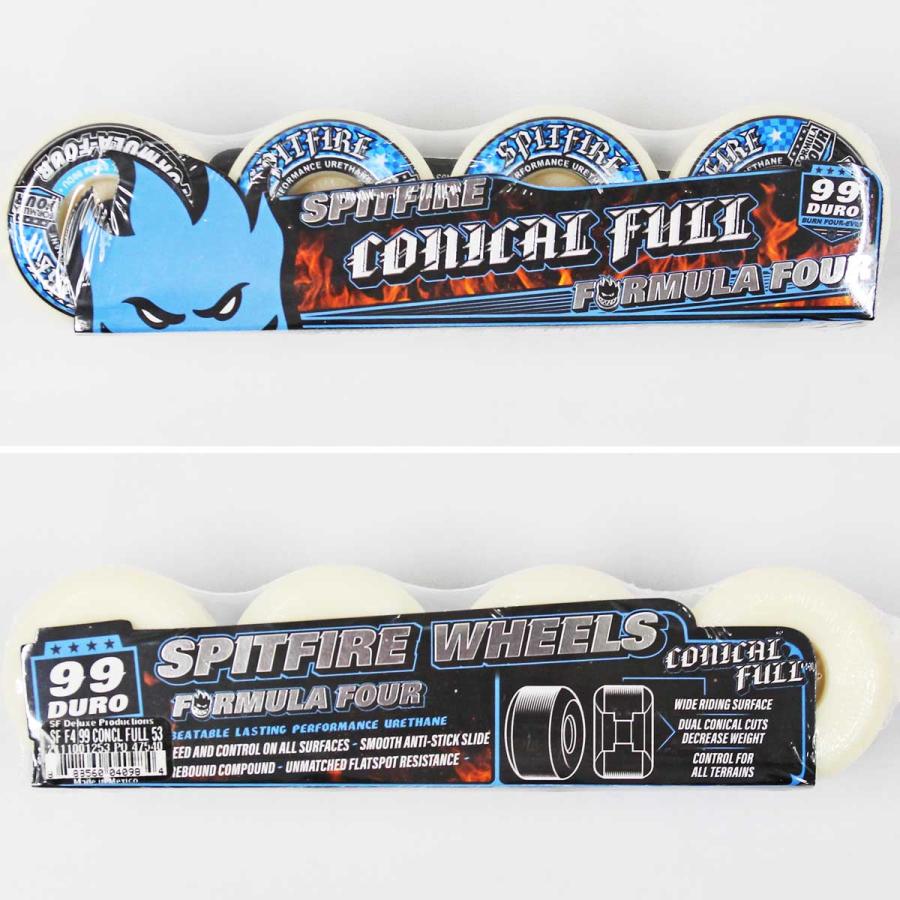 スピットファイア F4 99D 52 53 54mmスケボー ウィール Spitfire Formula Four Conical Fulll スケートボード コニカルフル ハード タイヤ | SPITFIRE WHEELS | 10