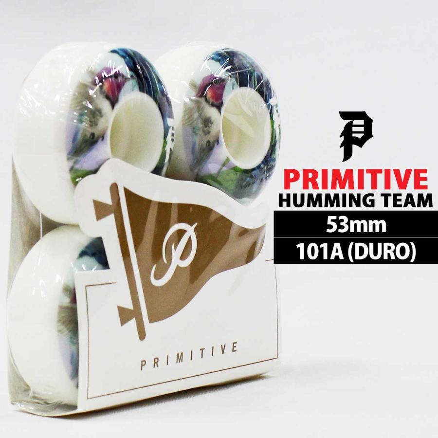 プリミティブ  53mm 101a スケボー ウィール Primitive Humming Team Wheel スケートボード クラシック ハード タイヤ | PRIMITIVE