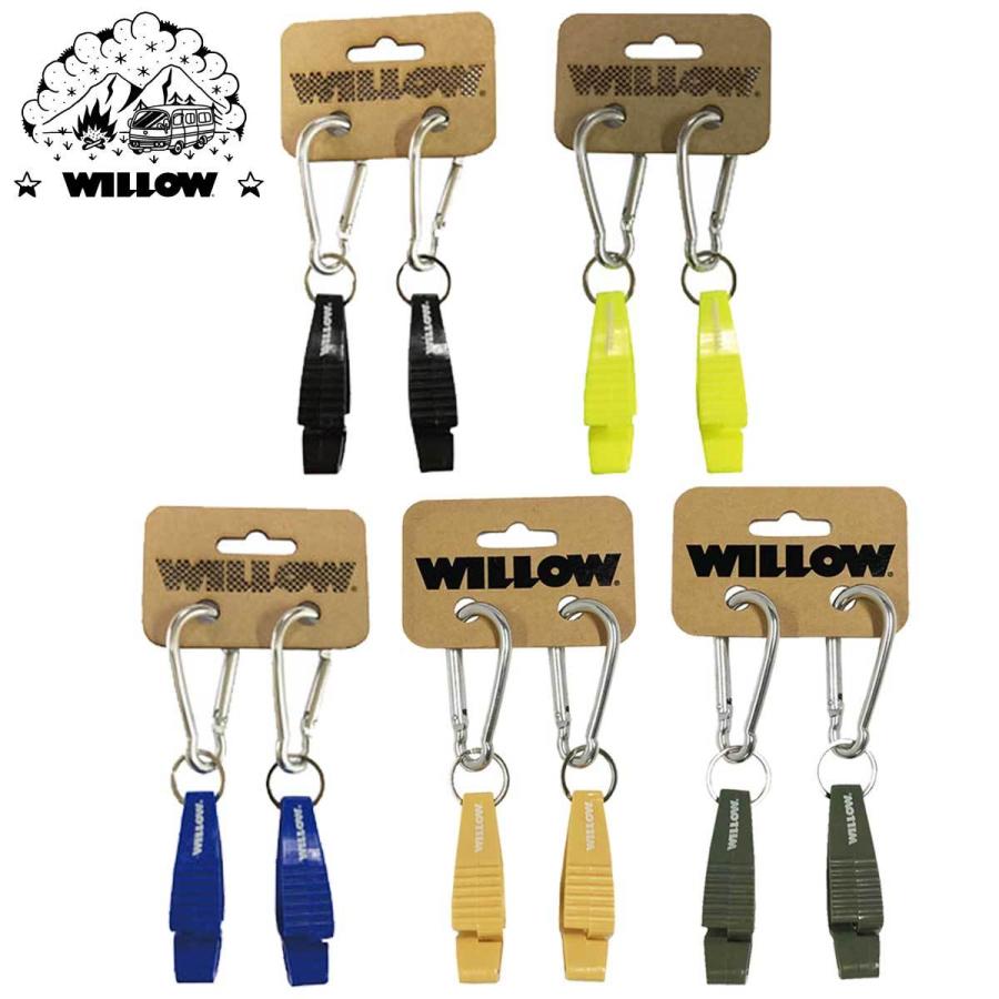 ウィロウ カラビナクリップ キーホルダー Willow アウトドア ブランド キャンプ 釣り サーフィン スノーボード レジャー 海 川遊び