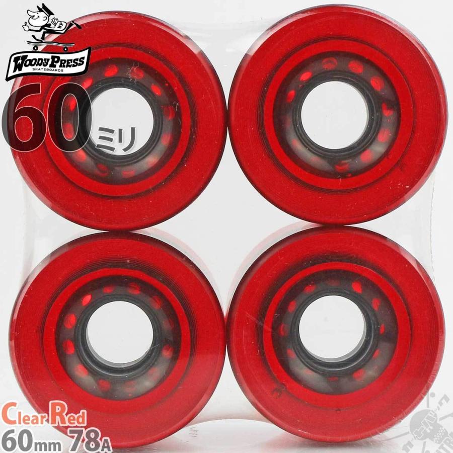 サーパス スケボー ソフトウィール 60mm 78A クリアレッド ウッディ