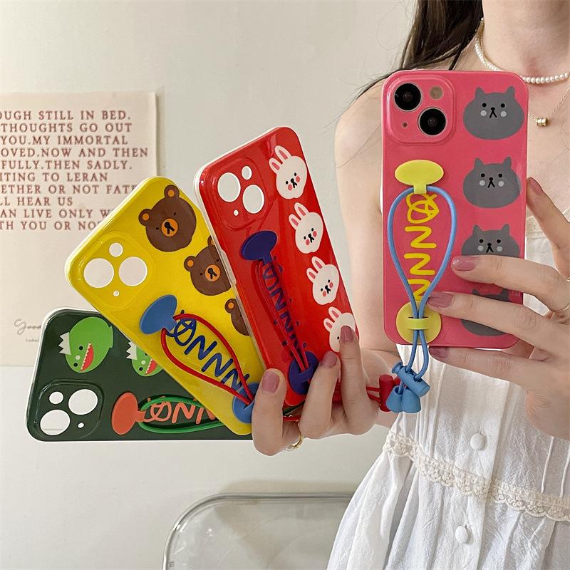 恐竜 クマ ウサギ 猫 キャラクター 落下防止 ゴムバンド 友達 お揃い