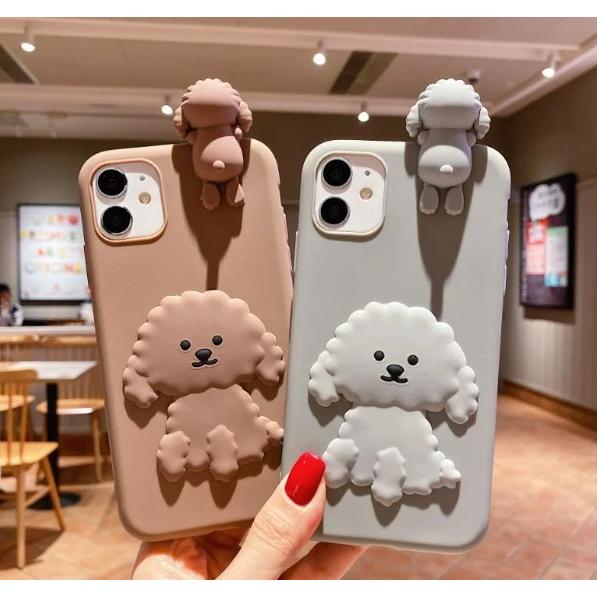 【@@@】トイプーiPhoneケース♡ トイプードル プードル 犬 ワンちゃん かわいい キュート スマホケース