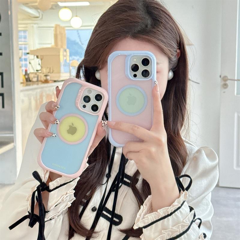 MagSafe対応】マカロンカラー マットクリアカラー 韓国 かわいい 半