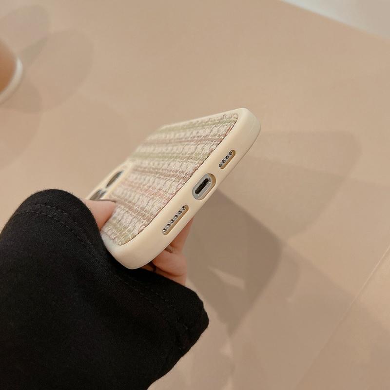 ツィード ベージュ 可愛い 上品 おしゃれ ラテ スマホケース iPhone