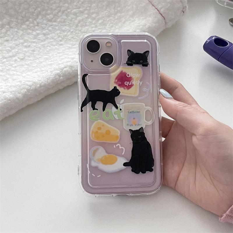 猫との日常 癒し 黒猫 猫 かわいい クリアケース iPhoneケース スマホケース アイフォンケース iPhone11 iPhone12 iphone13 iPhone14最新型｜cute-house｜05