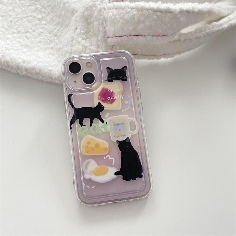 猫との日常 癒し 黒猫 猫 かわいい クリアケース iPhoneケース スマホケース アイフォンケース iPhone11 iPhone12 iphone13 iPhone14最新型｜cute-house｜08