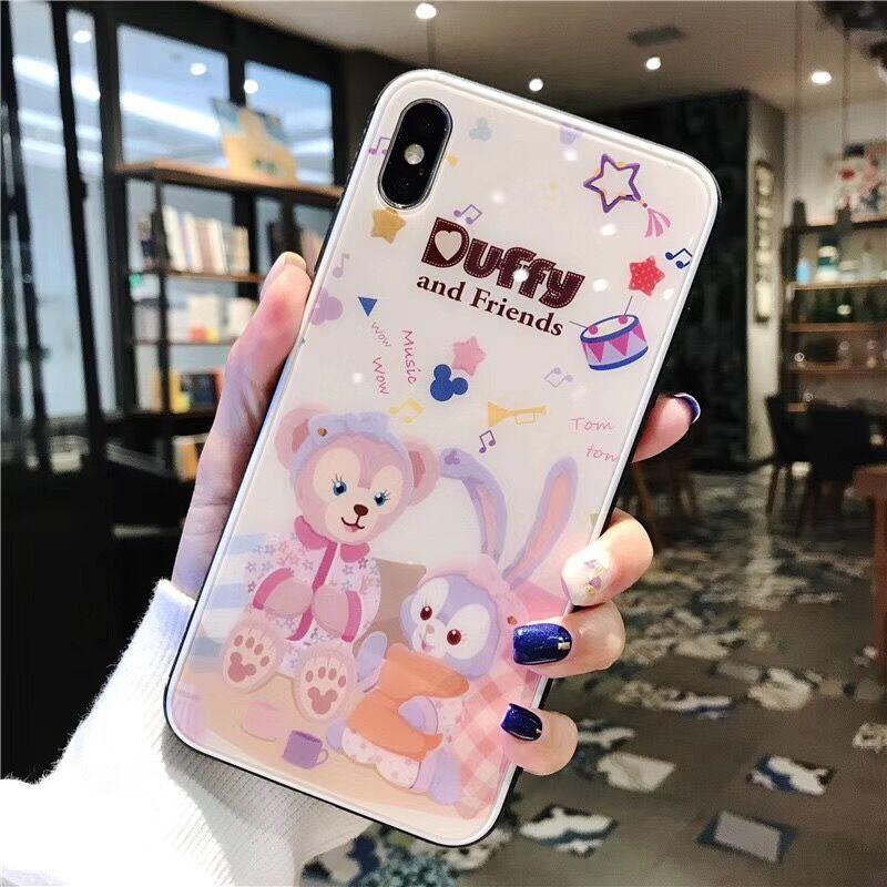 爆買ダッフィー シェリーメイ ステラルー お座り 顔写真 スマホケース