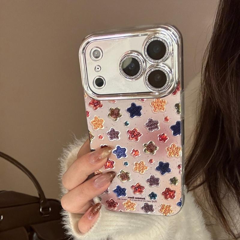 ⭐︎携帯ケース⭐︎メル シール風 カラフル星 レンズラメ きらきら かわいい 爆買スマホケース