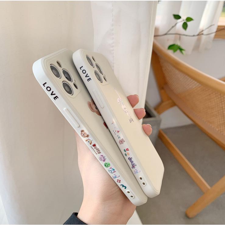 一部即納ダッフィー ステラルー シンプル 側面 横絵柄付き ベージュ