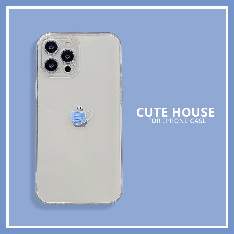 小さなマスク創意おしゃれ透明クリアおもしろいかわいい前向きiphoneケーススマホケースアイフォンケース携帯カバーiphone7 8iphone 11iphone12 Iphone13 Y527 キュートハウス 通販 Yahoo ショッピング