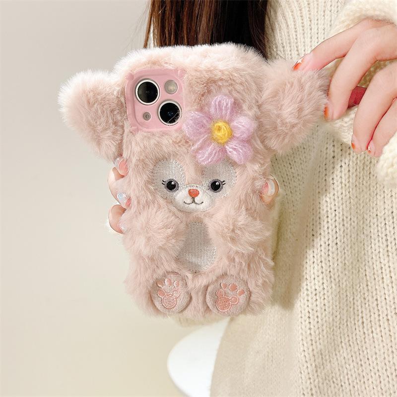 ダッフィーフレンズ リーナベル ふわふわ もこもこスマホケース 爆買