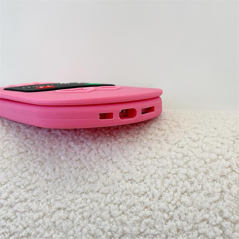 ガラケー型 y2k ピンク ピンキー 鏡付き 折りたたみ 便利 シリコン