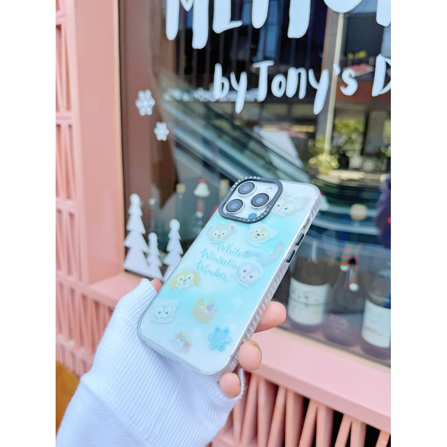 専用！残りわずか！ダッフィーフレンズ　携帯ケース ダッフィー＆フレンズのホワイト・ウィンタータイム・ワンダーズiPhone