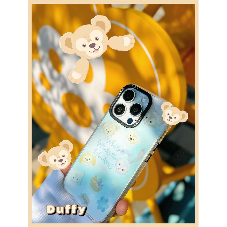 ダッフィー＆フレンズのホワイト・ウィンタータイム・ワンダーズiPhone