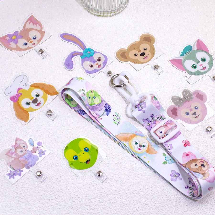 ダッフィーリーナベル携帯ストラップ紐セット着脱簡単忘れ物防止首掛け