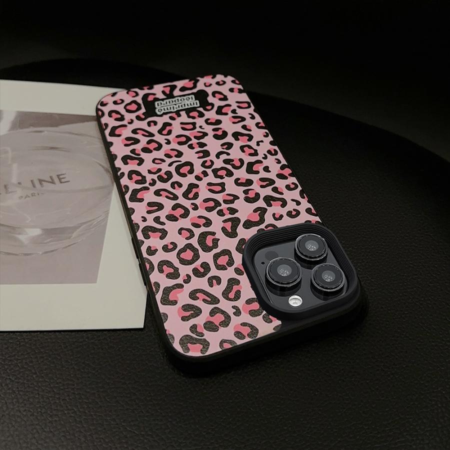 ピンクヒョウ柄 Y2K PU革スマホケース 爆買iPhone11iPhone12iPhone13