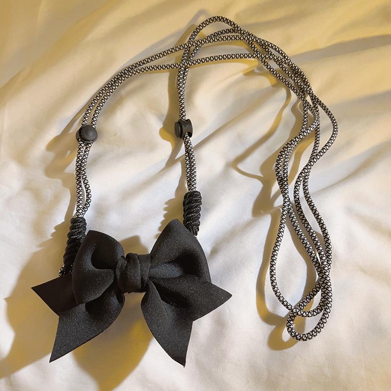 韓国風リボンカラフル8色スマホショルダーストラップ挟むだけ